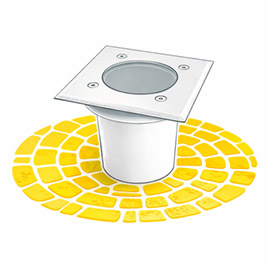 СВЕТИЛЬНИКИ ВСТРАИВАЕМЫЕ В ГРУНТ В БРУЧАТКУ