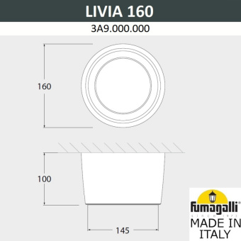 Потолочный накладной светильник FUMAGALLI LIVIA 160 3A9.000.000.LXD1L