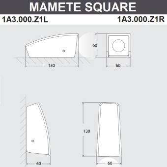 Фасадный светильник FUMAGALLI MAMETE SQUARE 1A3.000.000.LXZ1L